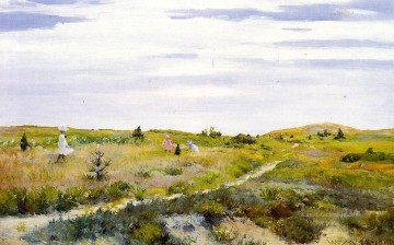  shin - entlang des Weges bei Shinnecock Impressionismus William Merritt Chase Szenerie